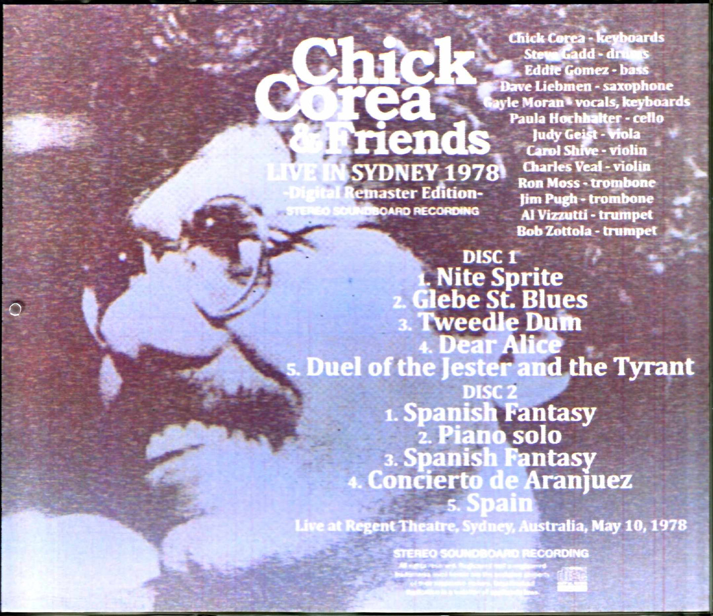 Chick Corea Steve Gadd Eddie Gomez Chick Corea Steve Gadd/Australia 1978 2022 Remaster Edition