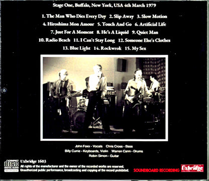 Ultravox/NY,USA 1979