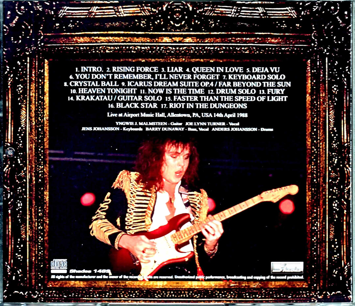 Yngwie J. Malmsteen's Rising Force Yngwie Malmsteen/PA,USA 1988