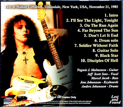 Yngwie J. Malmsteen's Rising Force Yngwie Malmsteen/NY,USA 1985 Complete