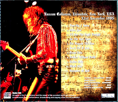 Yngwie J. Malmsteern Rising Force Yngwie Malmsteen/NY,USA 1985