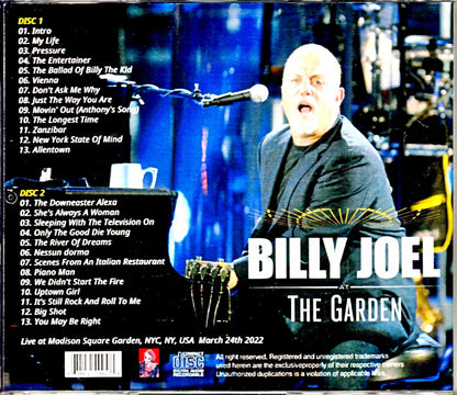 Billy Joel Billy Joel/NY,USA 3.24.2022 Complete