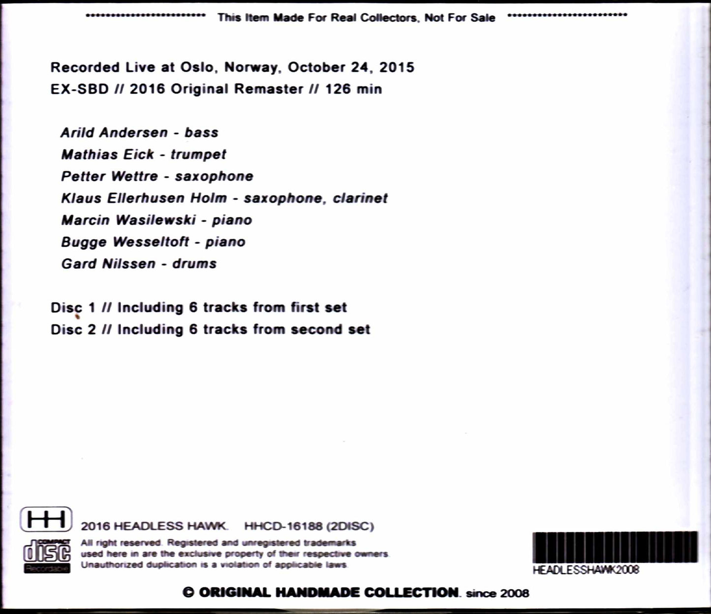 Arild Andersen/Norway 2015 Complete