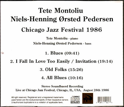 Tete Montoliu Niels-Henning Orsted Pedersen Tete Montoliu/IL,USA 1986