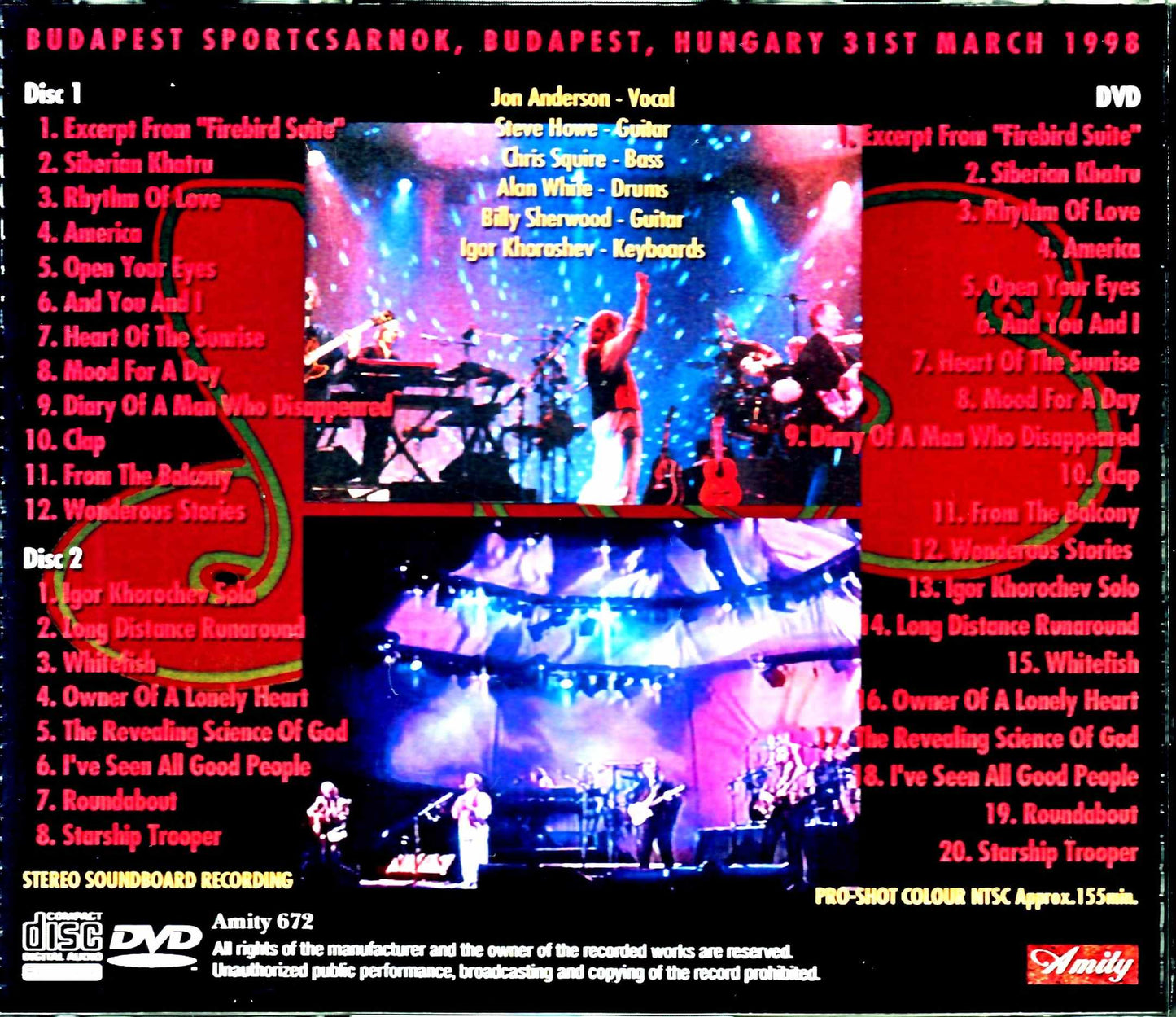 Yes/Hungary 1998 S & V