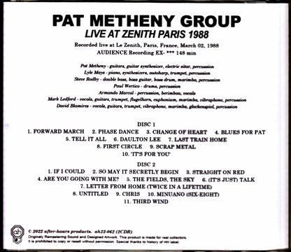 Pat Metheny Group Lyle Mays Pat Metheny Lyle Mays/France 1988 Complete