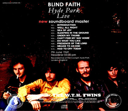 Blind Faith Eric Clapton Blind Faith/Legendary Debut Stage London, UK 1969 New and Different Soundboard