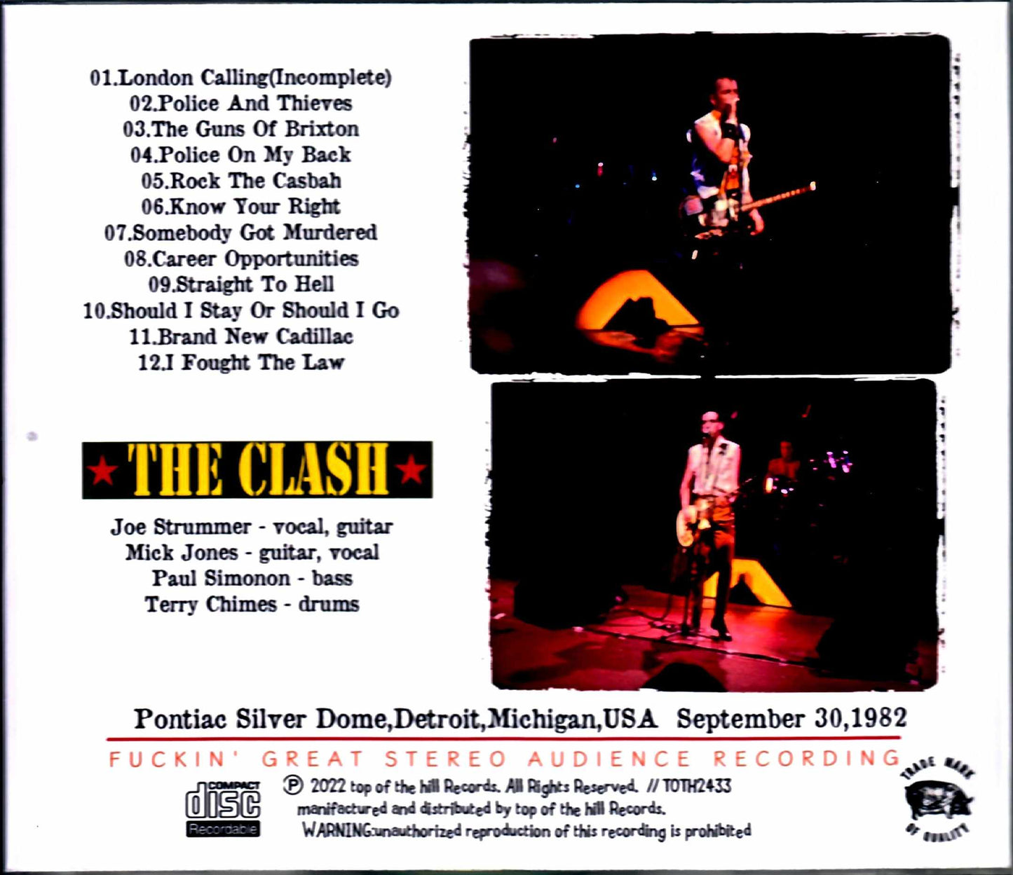 Clash/MI,USA 1982 Complete