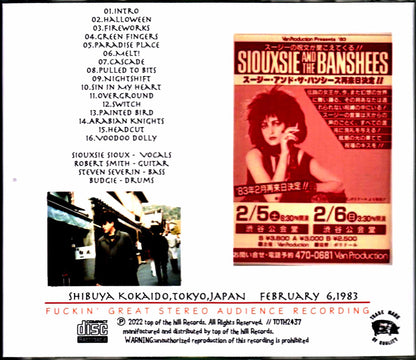 Siouxsie and the Banshees/Tokyo,Japan 2.6.1983