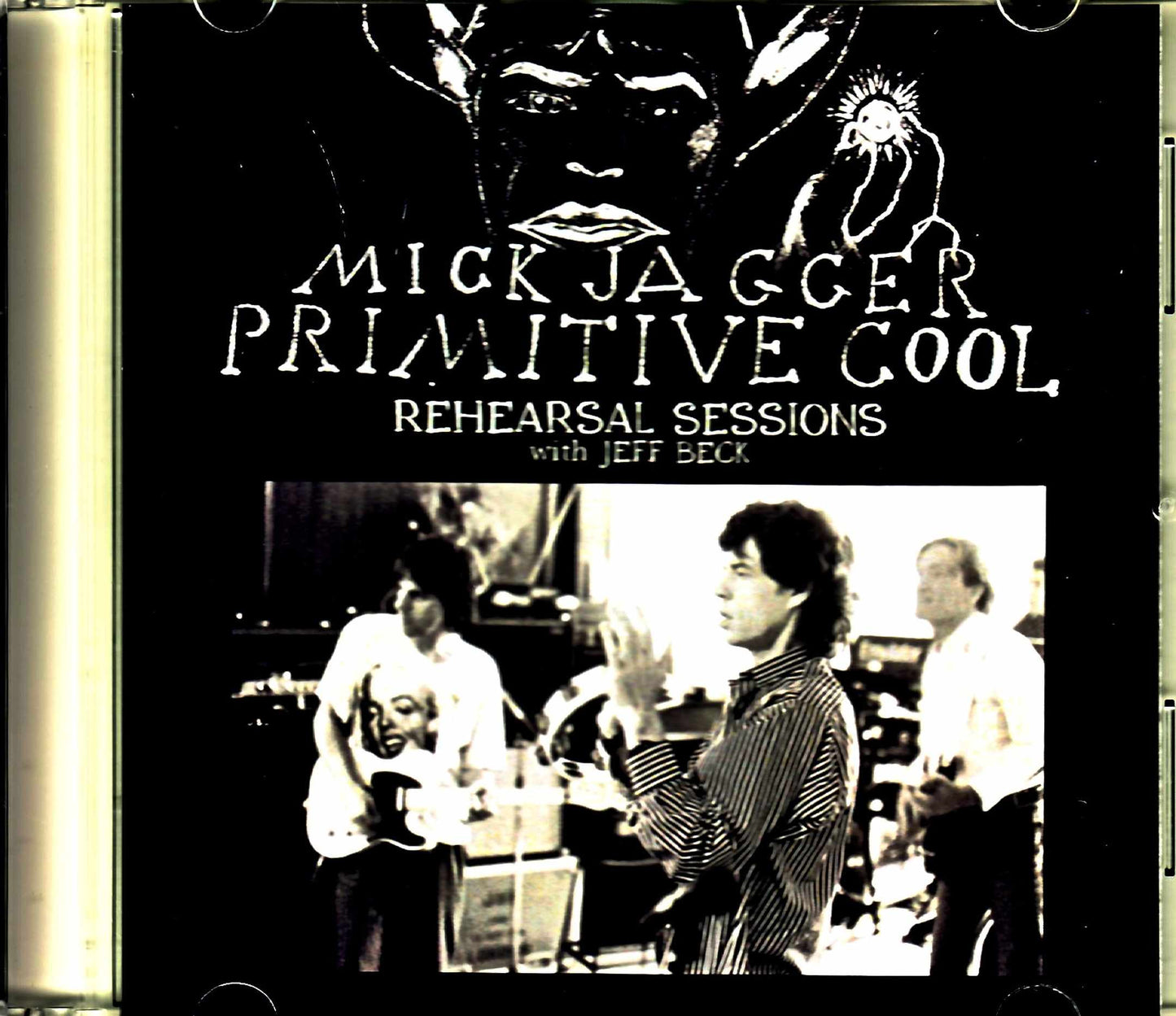 Mick Jagger Jeff Beck Rehearsal session with Mick Jagger/Jeff Beck NY,USA 1987