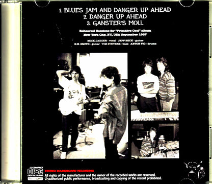 Mick Jagger Jeff Beck Rehearsal session with Mick Jagger/Jeff Beck NY,USA 1987