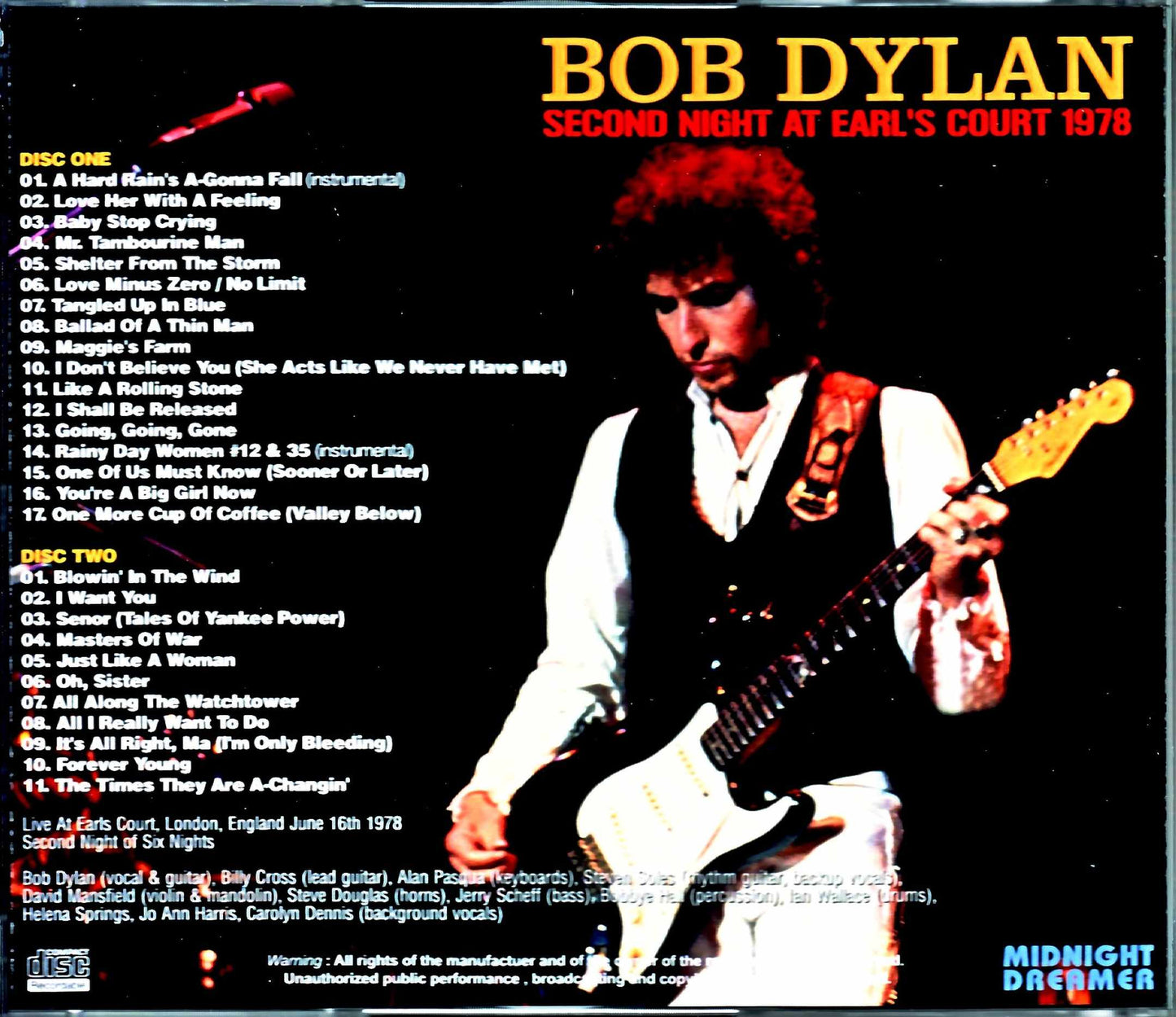 Bob Dylan/London,UK 1978 Complete