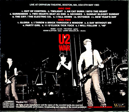 U2/MA,USA 5.6.1983 Complete