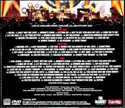 Paul McCartney/CA,USA 5.8.2022 S & V