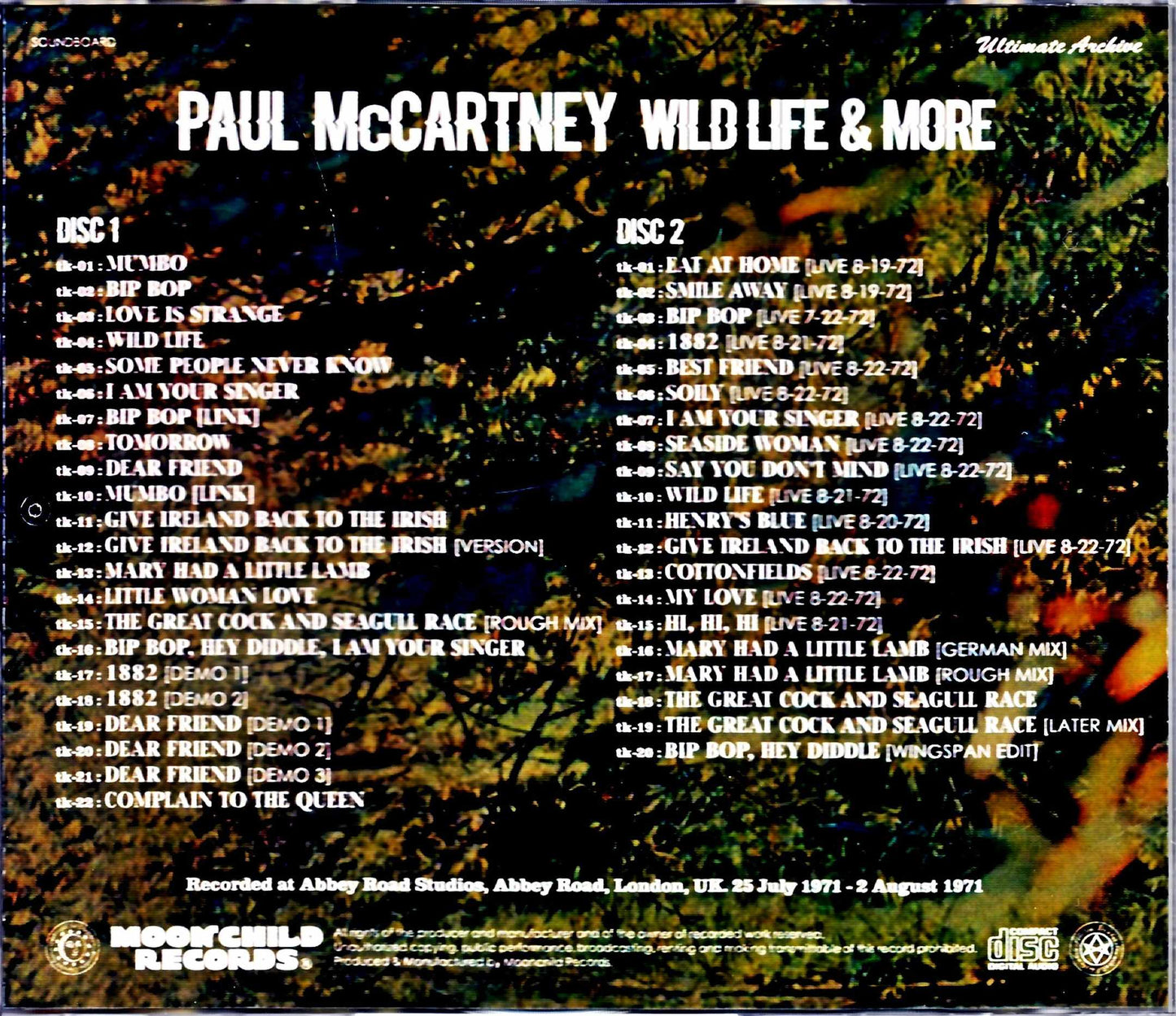 Paul McCartney Wings/Wild Life Demos Another Mix & more