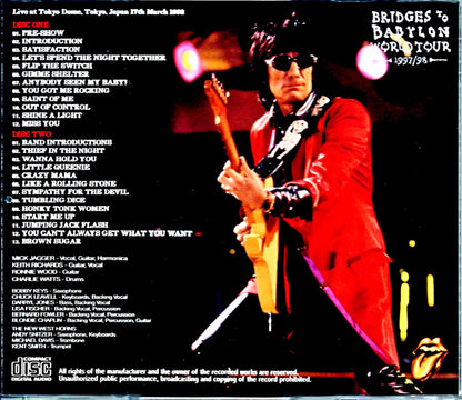 Rolling Stones / Tokyo, Japan 3.17.1998 DAT Master