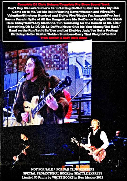 Paul McCartney/WA,USA 5.2.2022 Complete Show & DJ Set