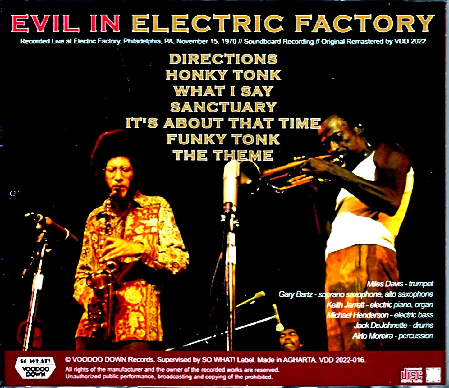 Miles Davis Keith Jarrett Miles Davis Keith Jarrett/The Devil in the Electric Factory PA,USA 1970 Remastered