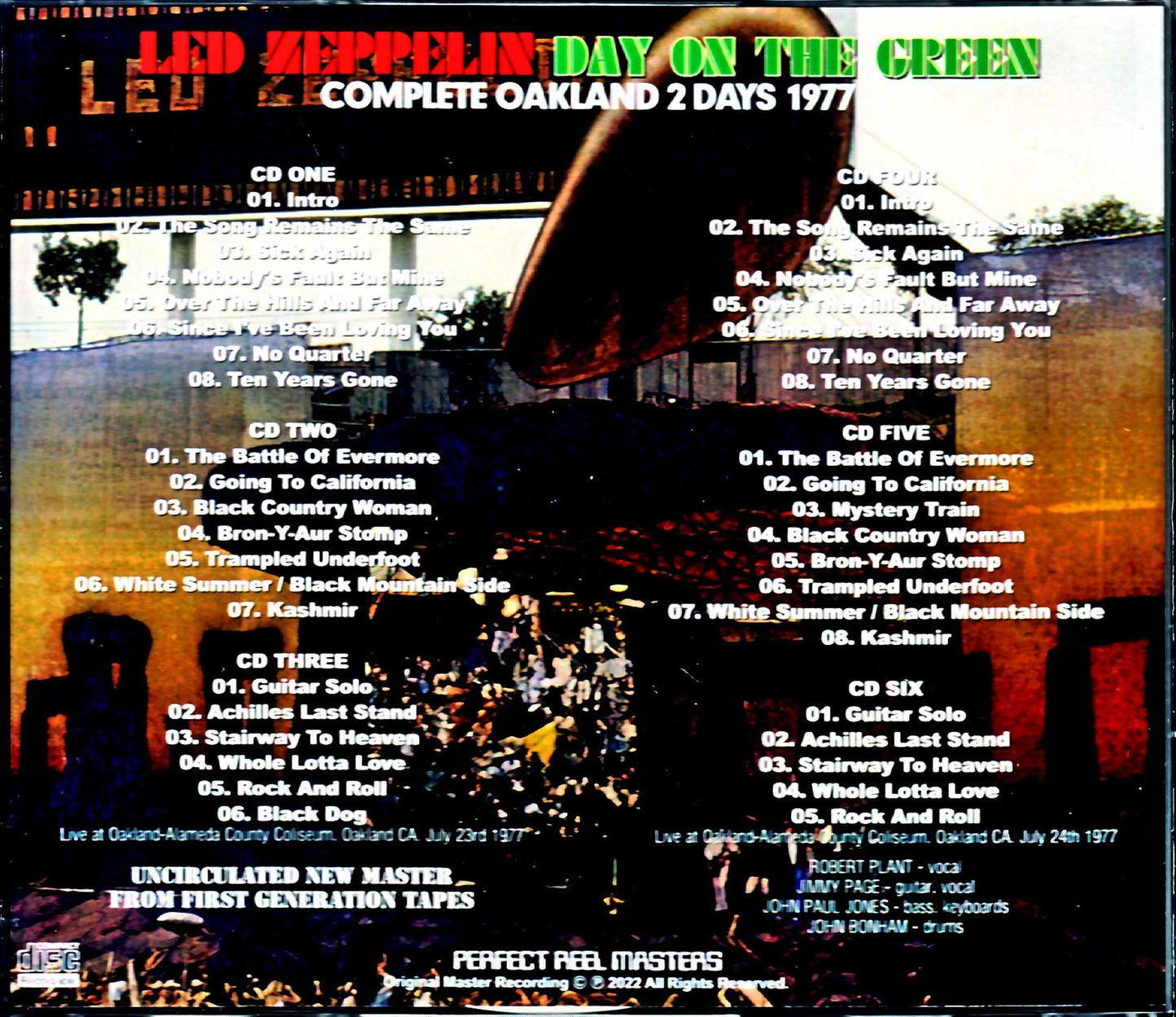Led Zeppelin/CA,USA 1977 2Days Uncirculated New Master