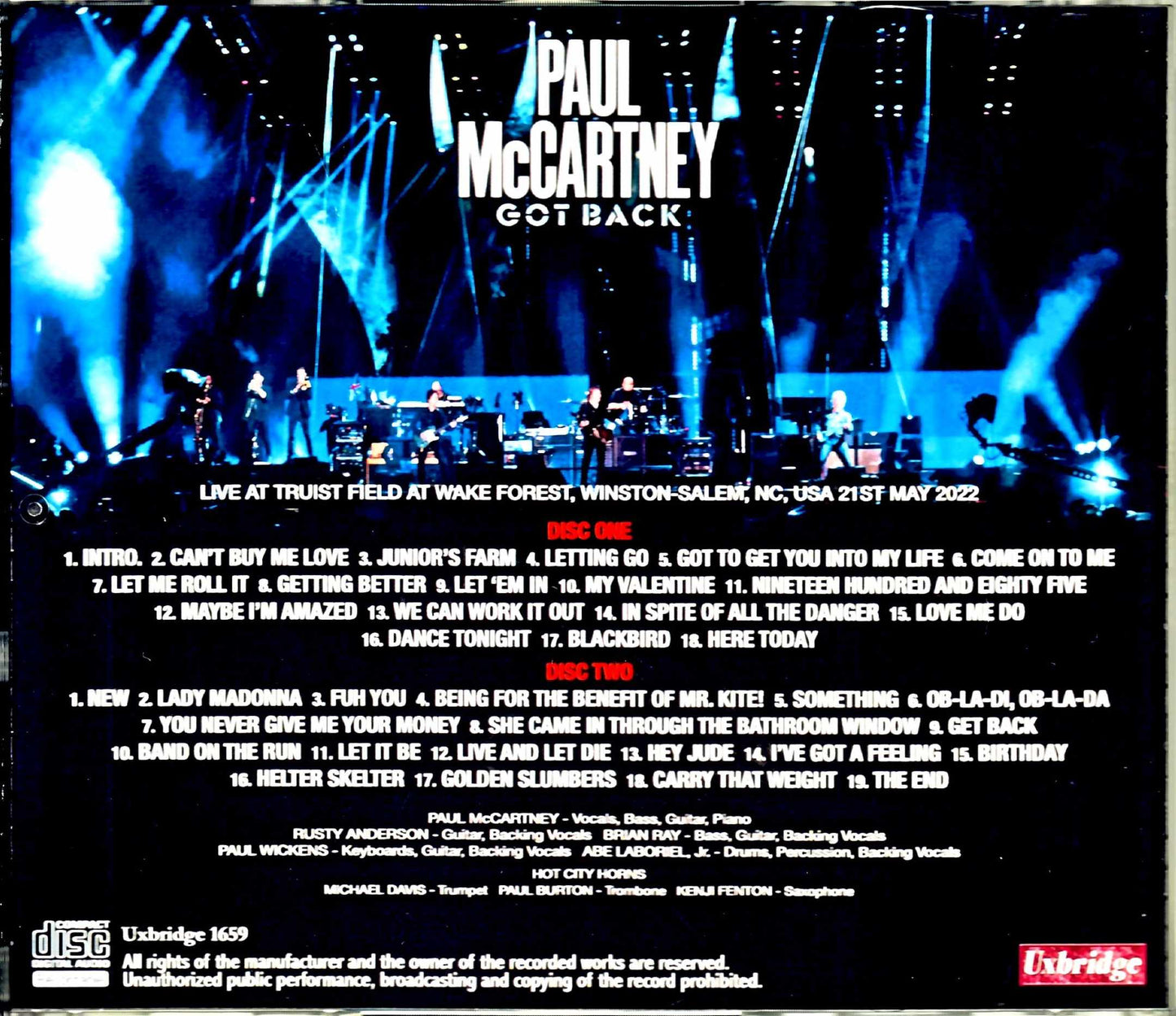Paul McCartney/NC,USA 2022