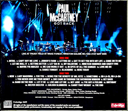 Paul McCartney/NC,USA 2022