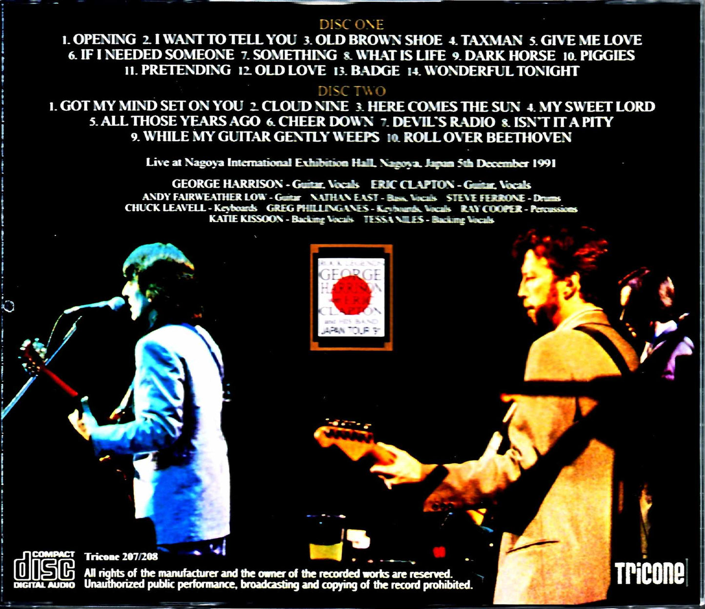 George Harrison Eric Clapton George Harrison Eric Clapton/Aichi,Japan 1991 Complete