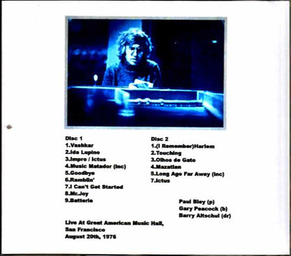 Paul Bley Trio Gary Peacock Paul Bley Gary Peacock/CA,USA 1976