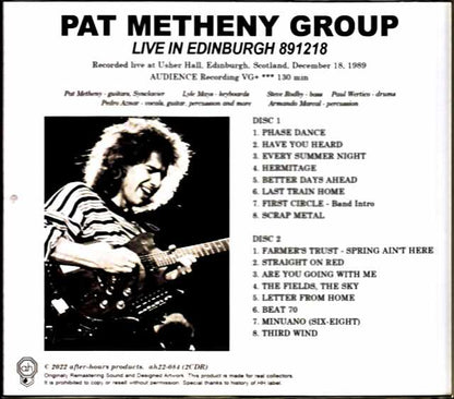 Pat Metheny Group Lyle Mays Pat Metheny Lyle Mays/Scotland,UK 1989 Complete