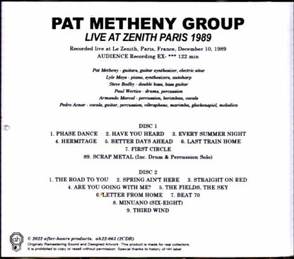 Pat Metheny Group Lyle Mays Pat Metheny Lyle Mays/France 1989 Complete
