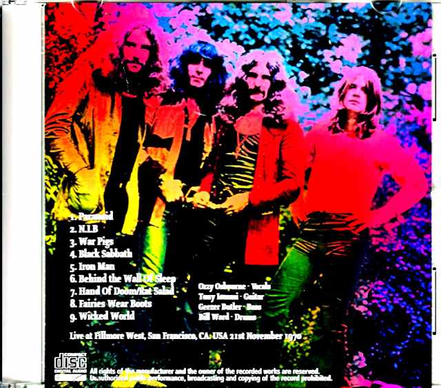 Black Sabbath/CA,USA 11.21.1970 Upgrade