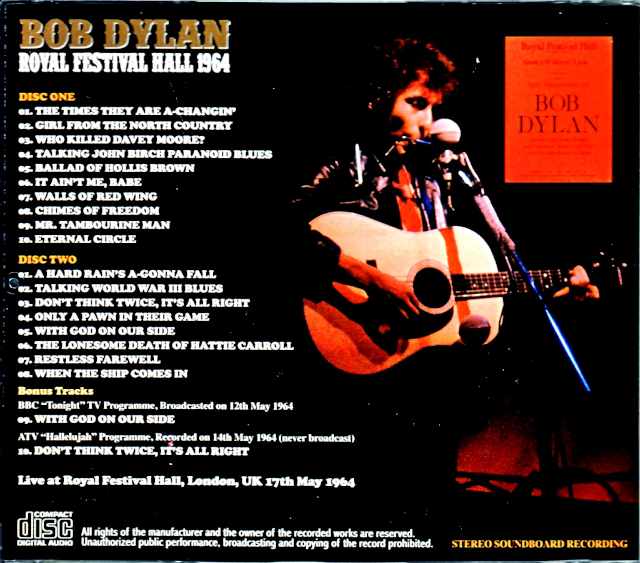 Bob Dylan/London,UK 1964 & more Remastered