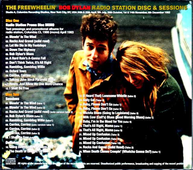 Bob Dylan/Freewheelin' Radio Station Disc & Sessions