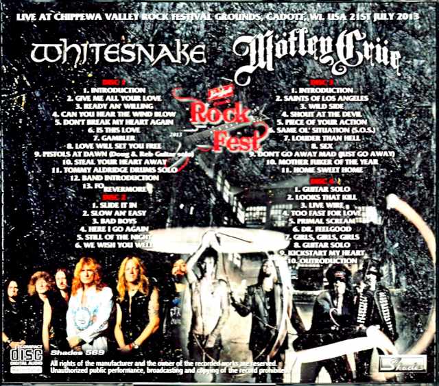 Motley Crue Whitesnake / WI,USA 2013 Complete