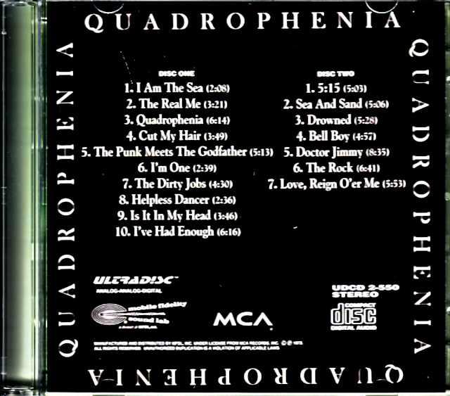 Who,The Who/Quadrophenia Mobile Fidelity CD