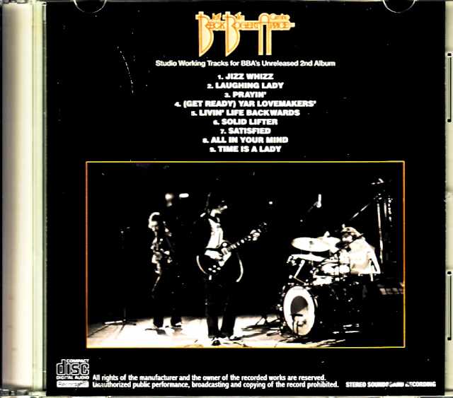 Beck, Bogert and Appice/Unreleased 2nd Album Pitch Adjusted & Remastered