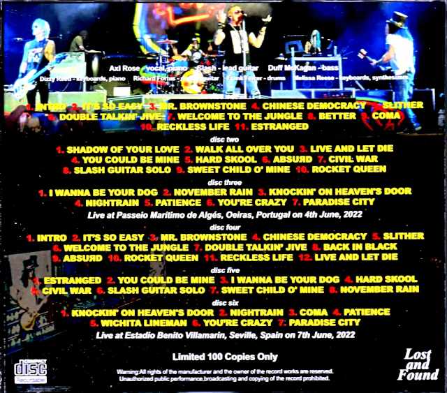 Guns N' Roses Guns N' Roses/Spain 2022 2Days Complete