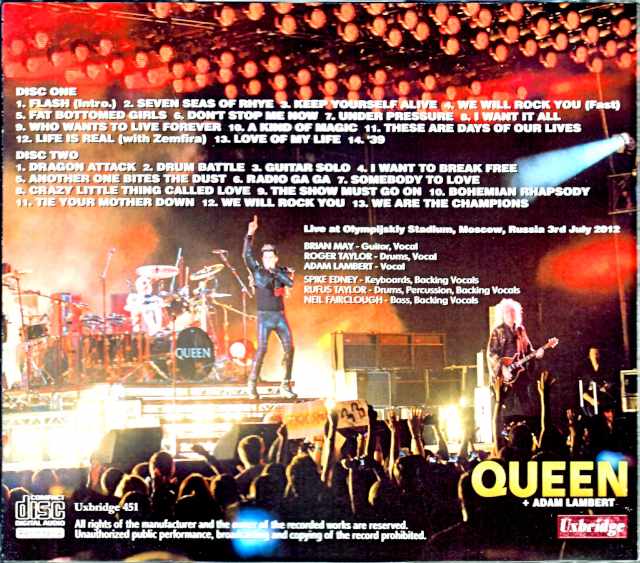 Queen Adam Lambert / Moscow 2012 Complete