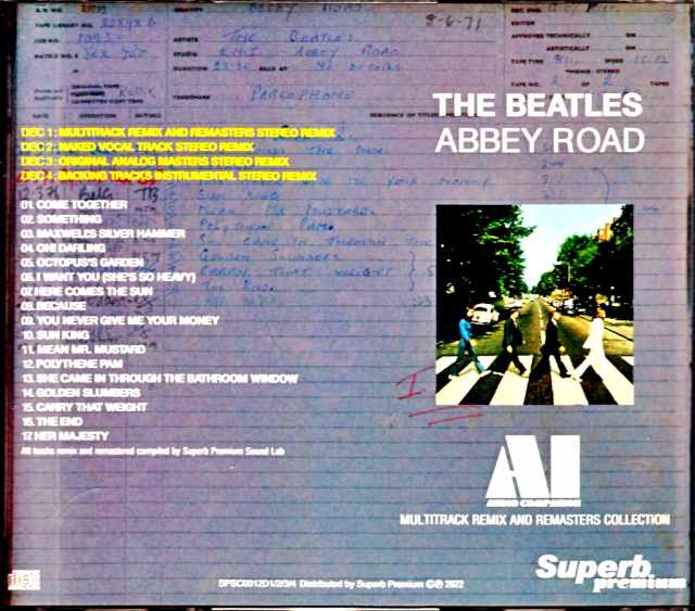 Beatles The Beatles/Abbey Road Abbey Road AI - Audio Compilation Multitrack Remix and Remasters