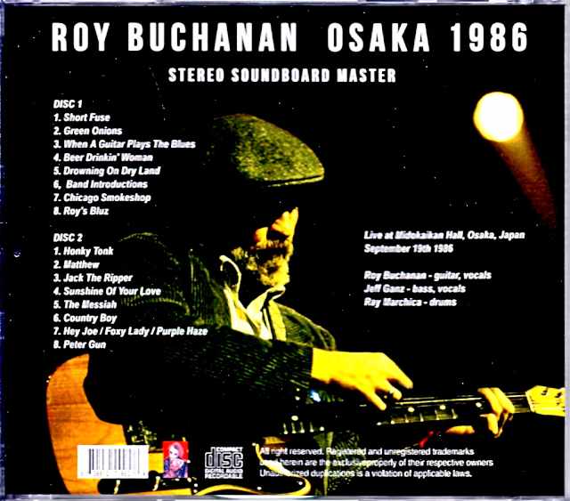 Roy Buchanan/Osaka,Japan 1986