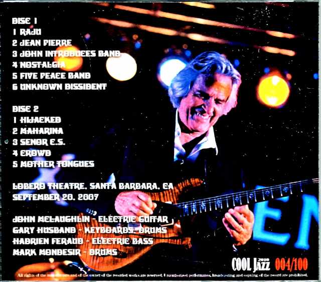 John McLaughlin & the 4th Dimension John McLaughlin/CA,USA 2007 Complete