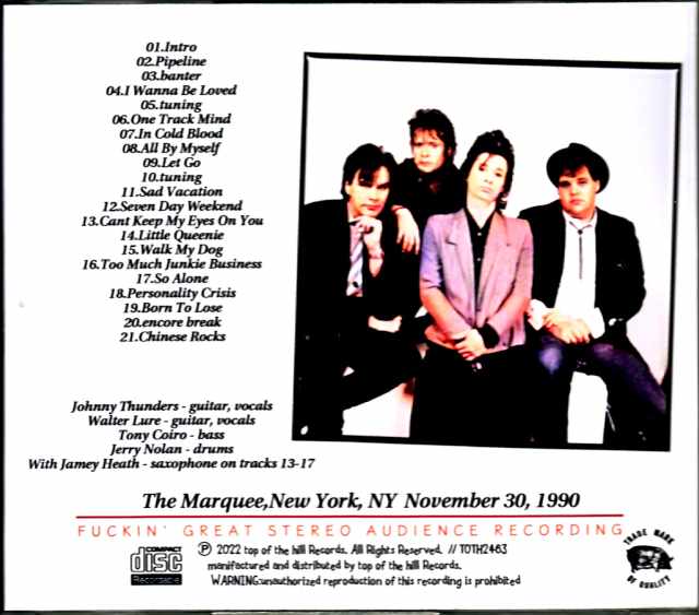 Johnny Thunders & the Heartbreakers Johnny Thunders/NY,USA 1990 Complete