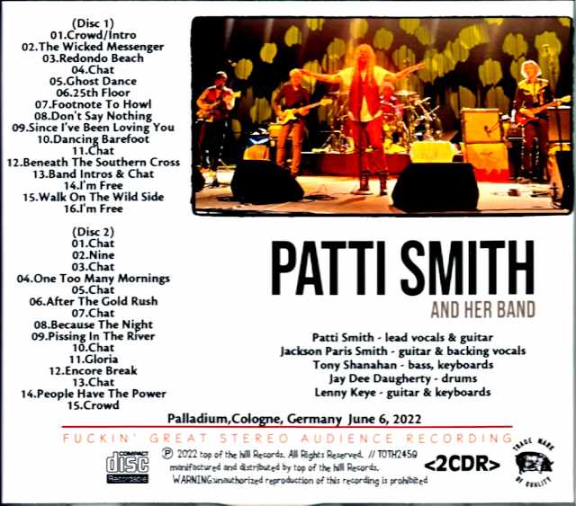 Patti Smith and Her Band Patti Smith/Germany 2022 Complete