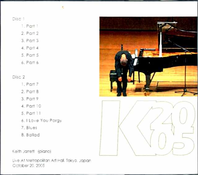 Keith Jarrett Keith Jarrett/Tokyo,Japan 10.20.2005 Complete