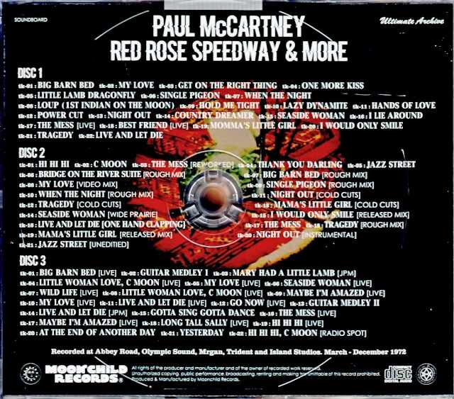 Paul McCartney Paul McCartney/Red Rose Speedway Strongest reinforcement board Red Rose Speedway Demos