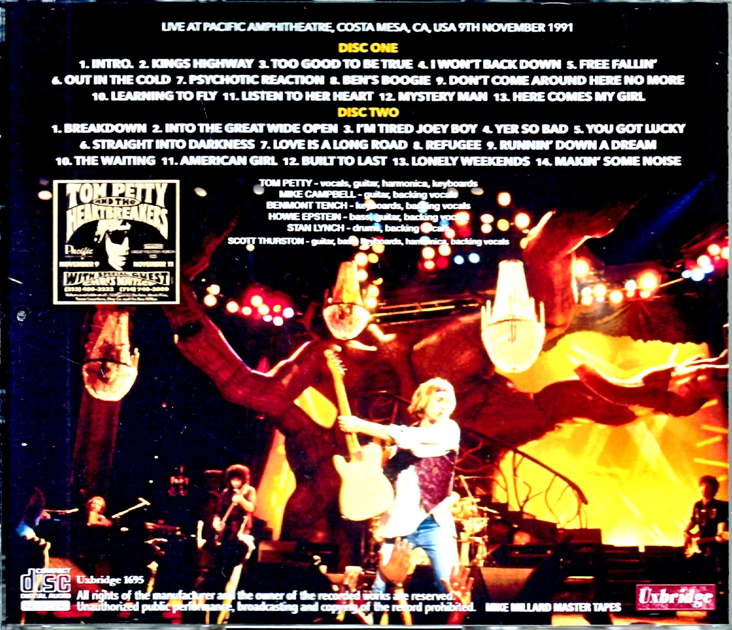 Tom Petty and the Heartbreakers Tom Petty/CA,USA 1991 Mike Millard Master Tapes