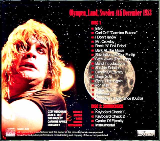 Ozzy Osbourne/Sweden 1983 & more Upgrade