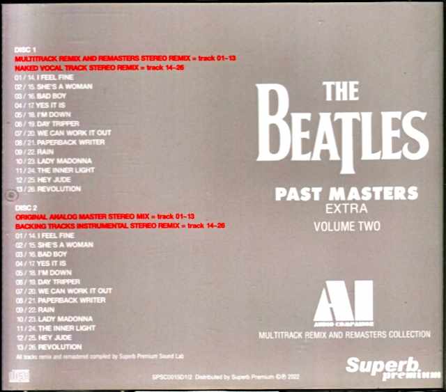 Beatles/Past Masters Multi Remix and Remasters Collection Vol.2