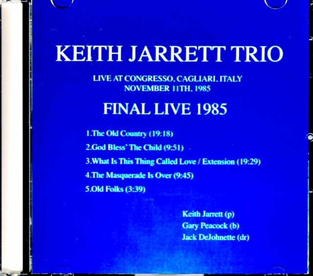 Keith Jarrett Trio Keith Jarrett/Italy 1985