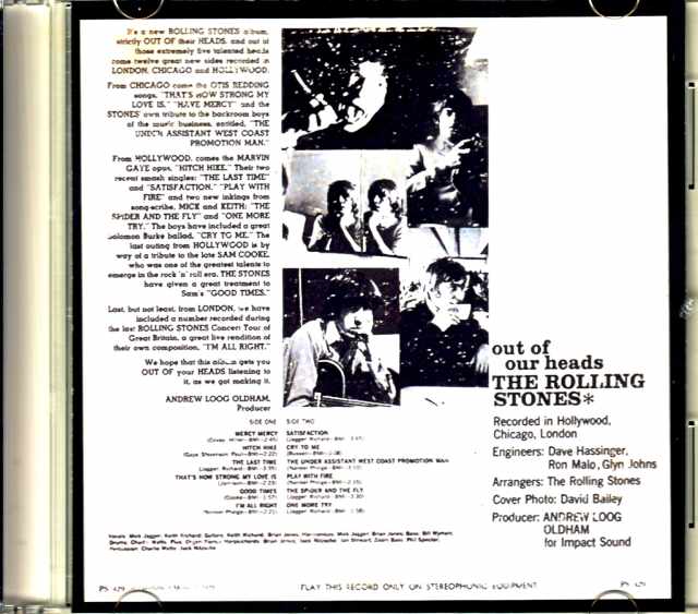 Rolling Stones/Out of Our Heads Original US LP