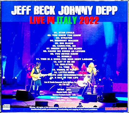 Jeff Beck Johnny Depp Jeff Beck Johnny Depp/Italy 2022